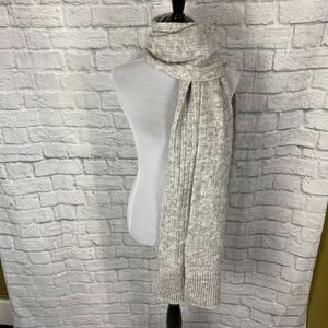 Universal Thread Ribbed Knit Grey Scarf One Size